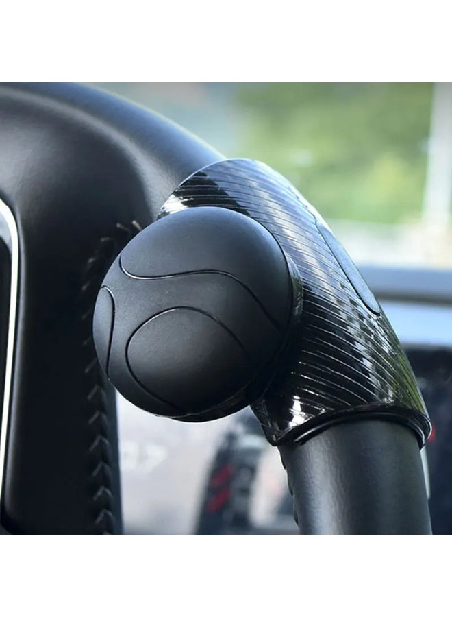 3 ار مقبض الطاقة المصغر 3R - كرة دوارة لعجلة القيادة، دوران 360 درجة، سهل التركيب، مناسب لجميع أنواع السيارات والشاحنات وسيارات الدفع الرباعي، ملحق بمقبض من مادة ABS سوداء وسيليكون 3R-2151 - Image 1